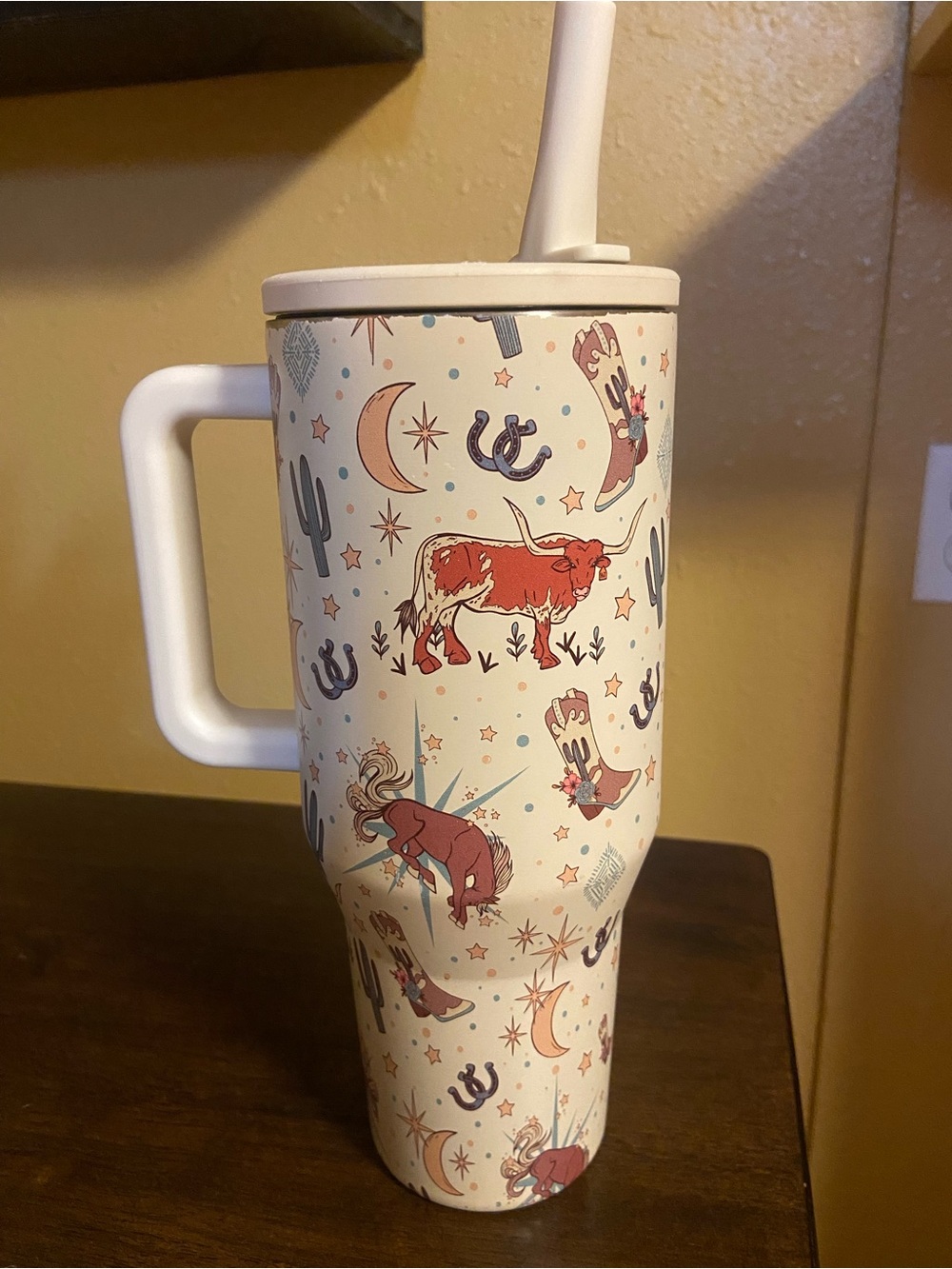 HydroJug Cream Unicorn & Celestial Pattern Insulated Bottle